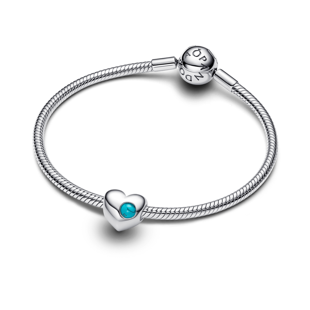 Iegravējamais tirkīzzilā akmentiņa sirds amulets