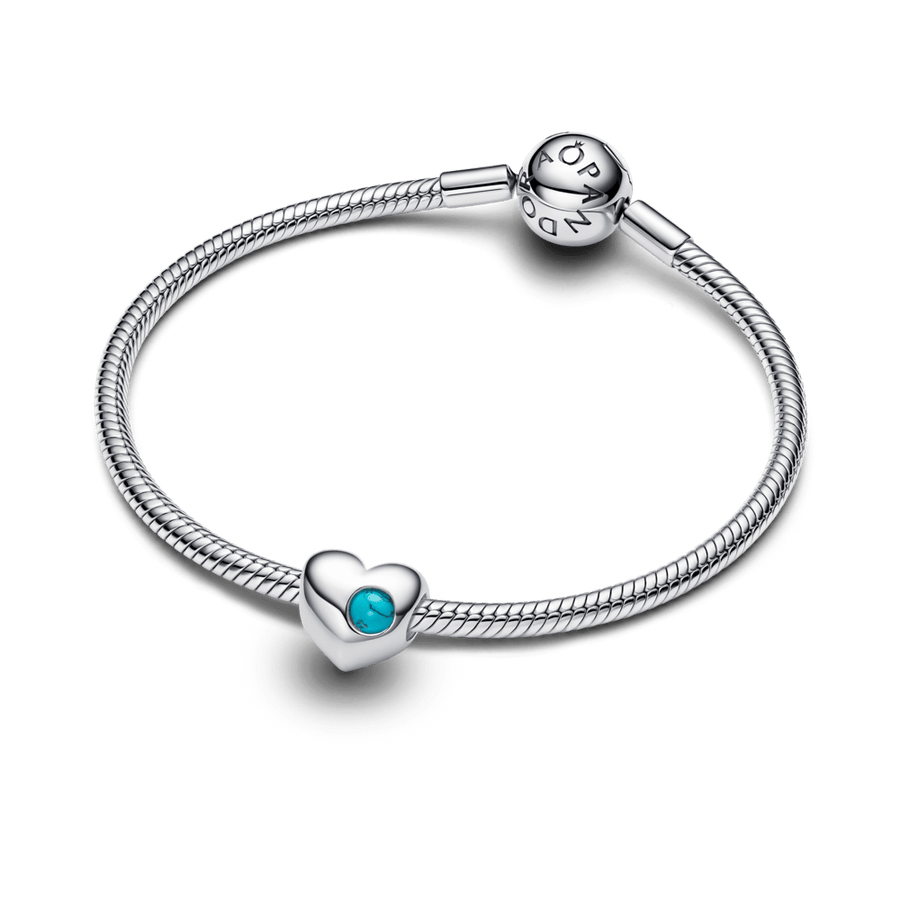 Iegravējamais tirkīzzilā akmentiņa sirds amulets