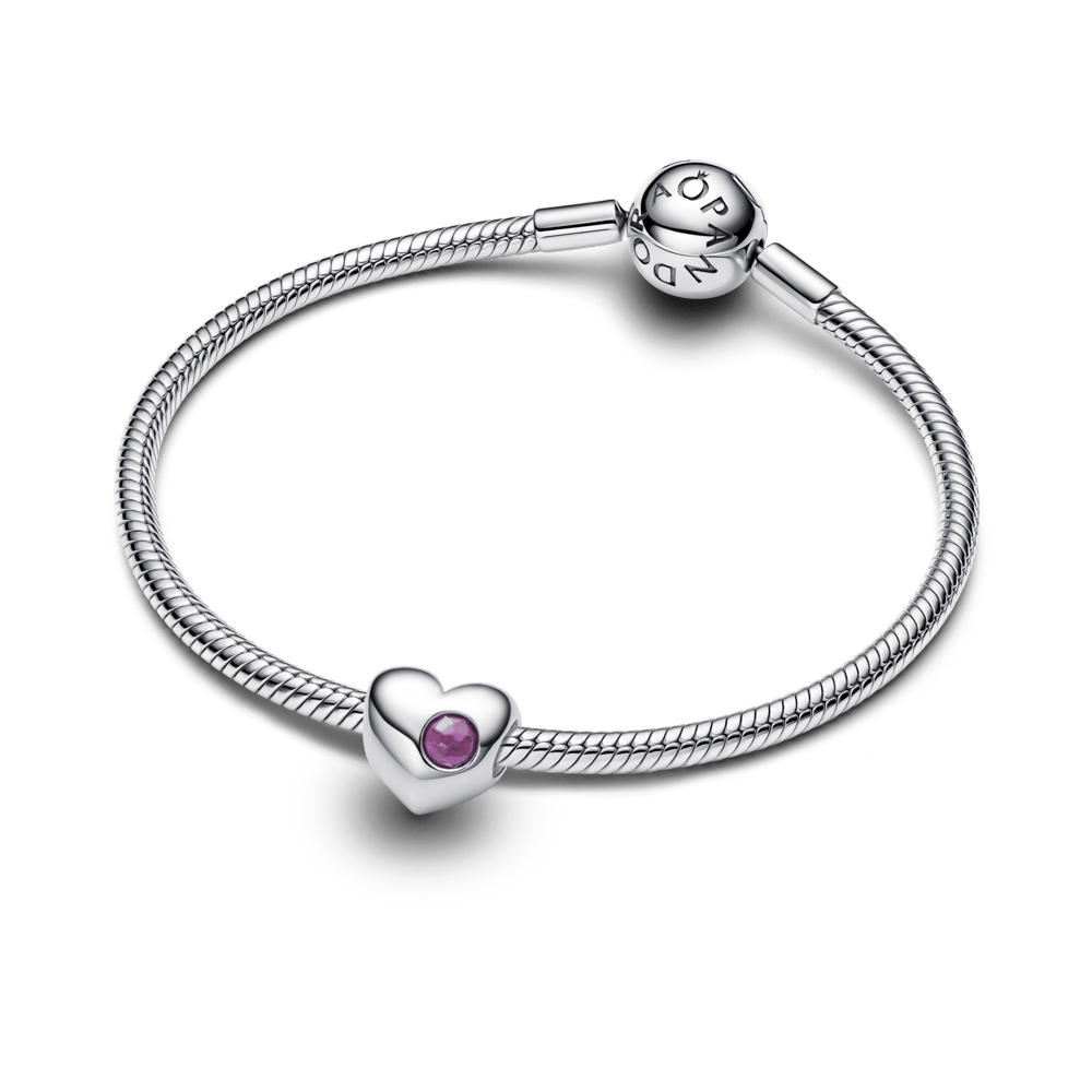 Iegravējamais violetā akmentiņa sirds amulets