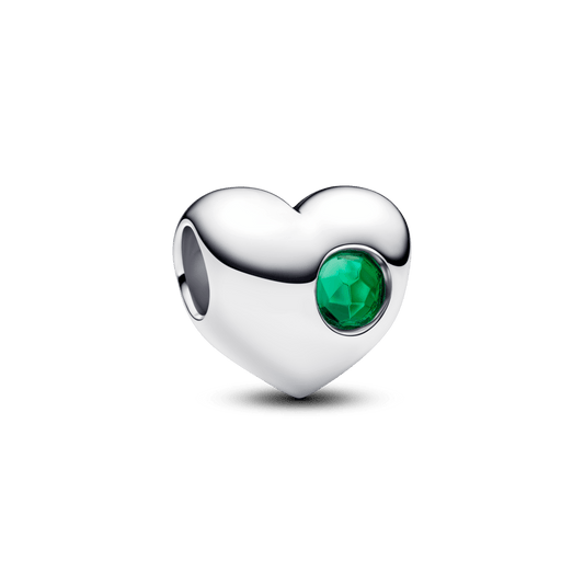 Iegravējamais zaļā akmentiņa sirds amulets