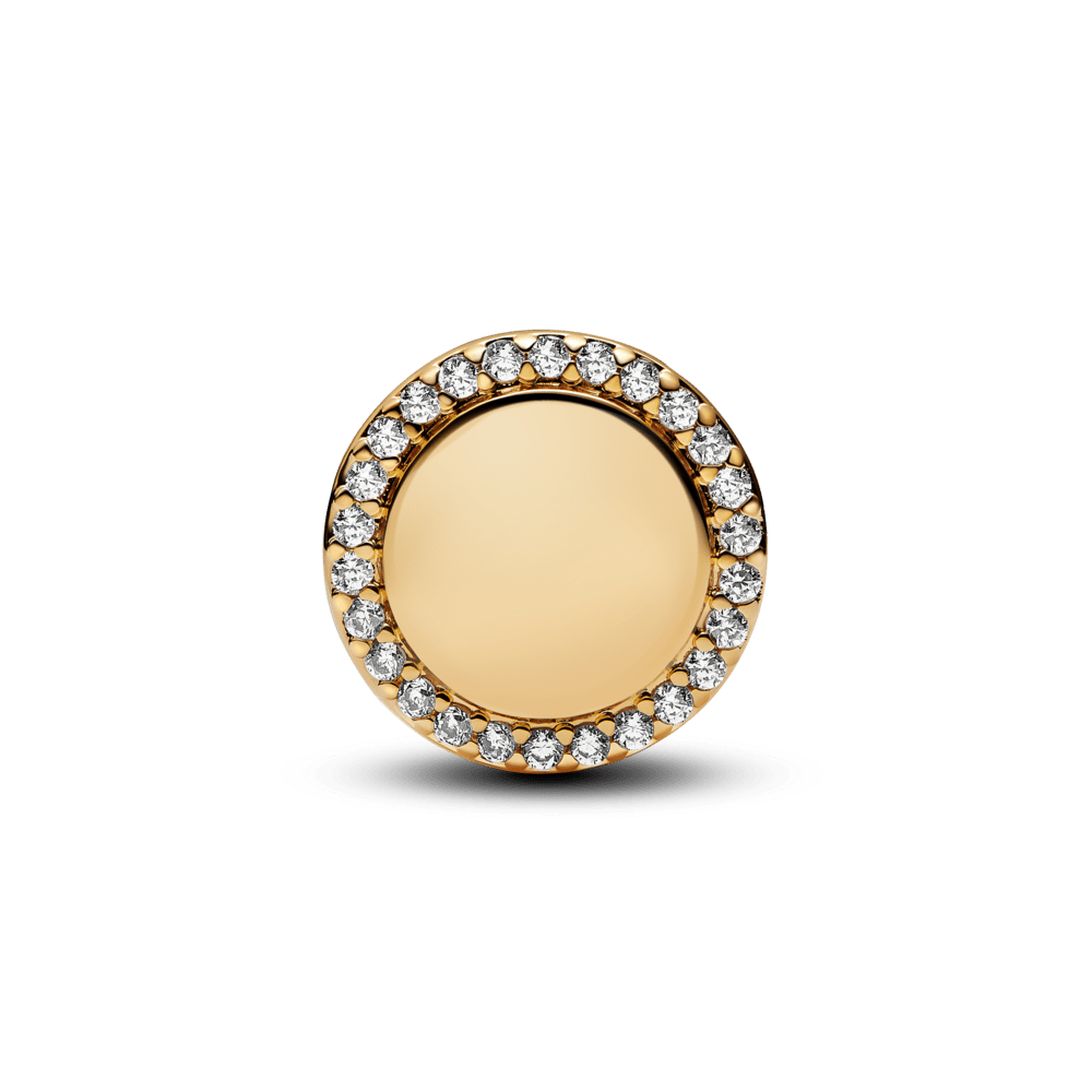 Iegravējams mirdzošais pogas amulets