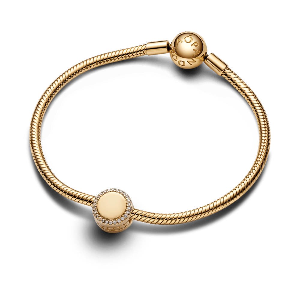 Iegravējams mirdzošais pogas amulets