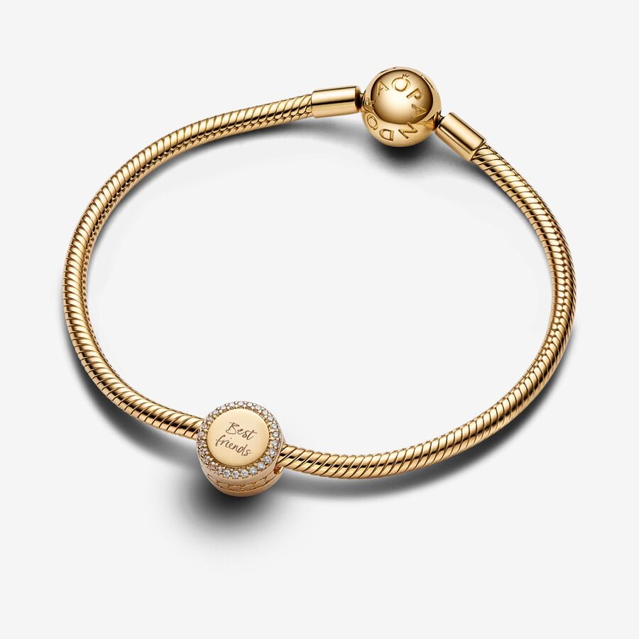 Iegravējams mirdzošais pogas amulets