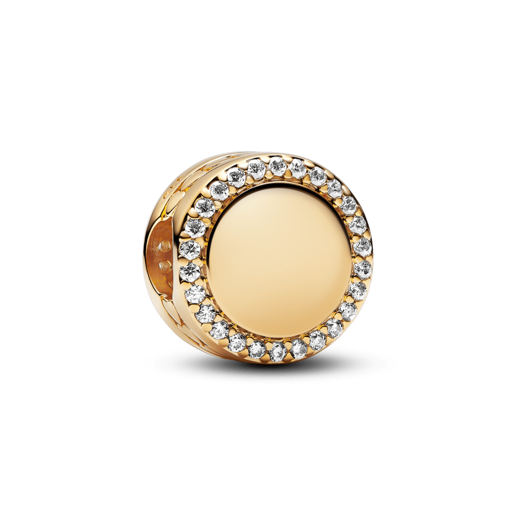 Iegravējams mirdzošais pogas amulets