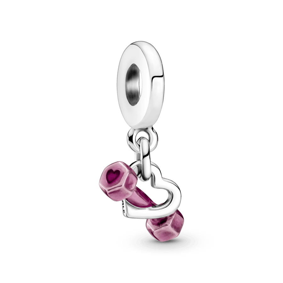 Piekarināmais hanteles un sirsniņas amulets