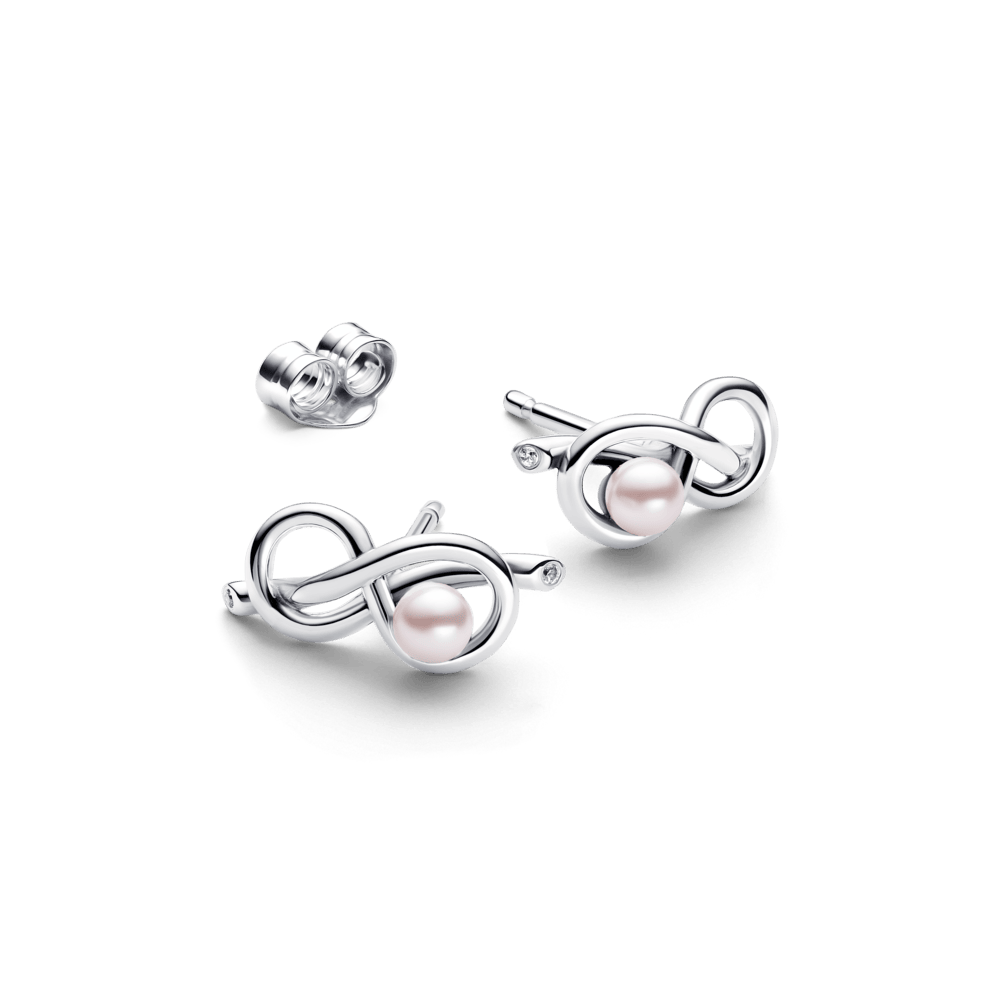 Įsmeigiami auskarai „Begalybės mazgas“ - Pandora Lietuva