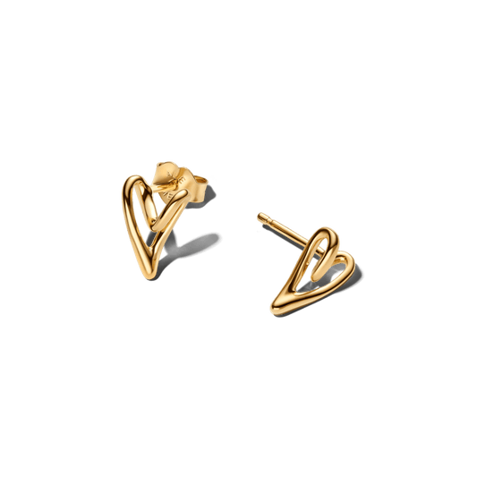 Organiskas formas sirds formas auskari