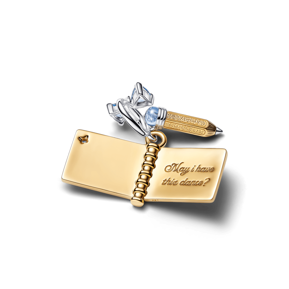 Bridgerton deju kartes un zīmuļa kulons