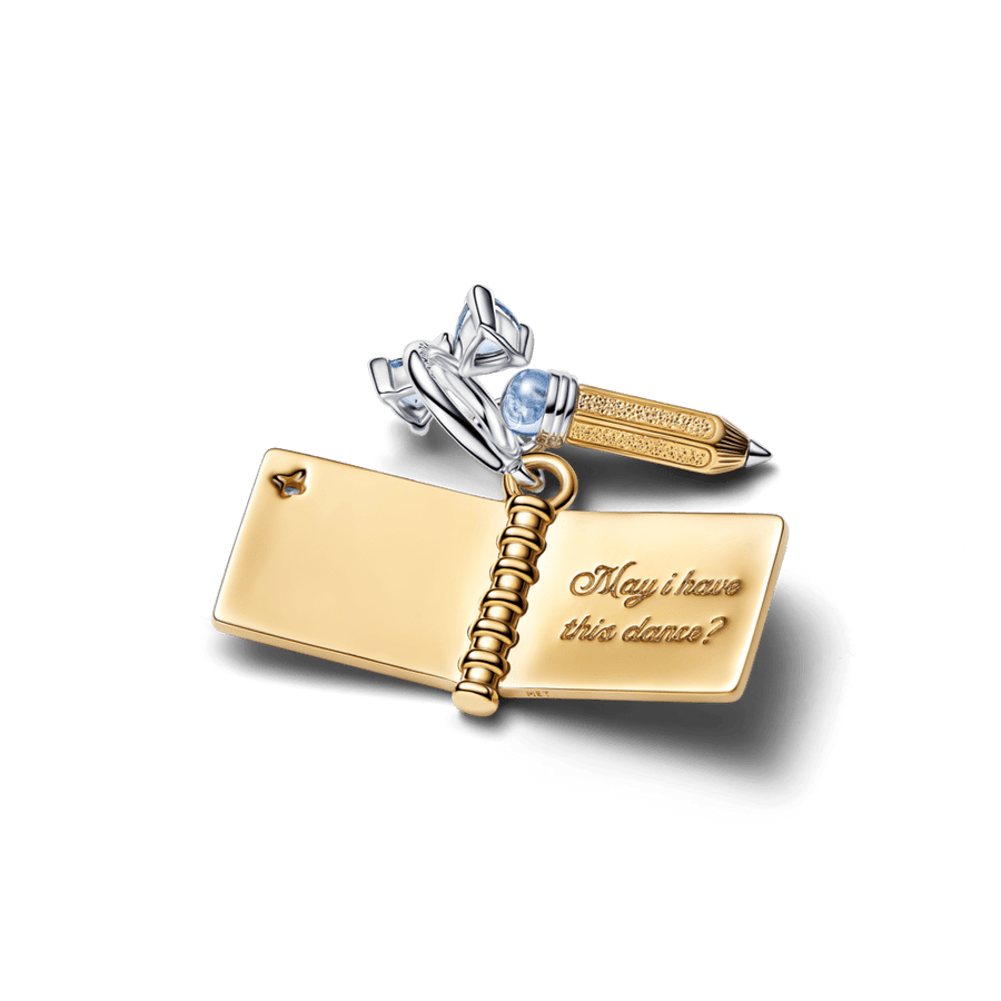 Bridgerton deju kartes un zīmuļa kulons