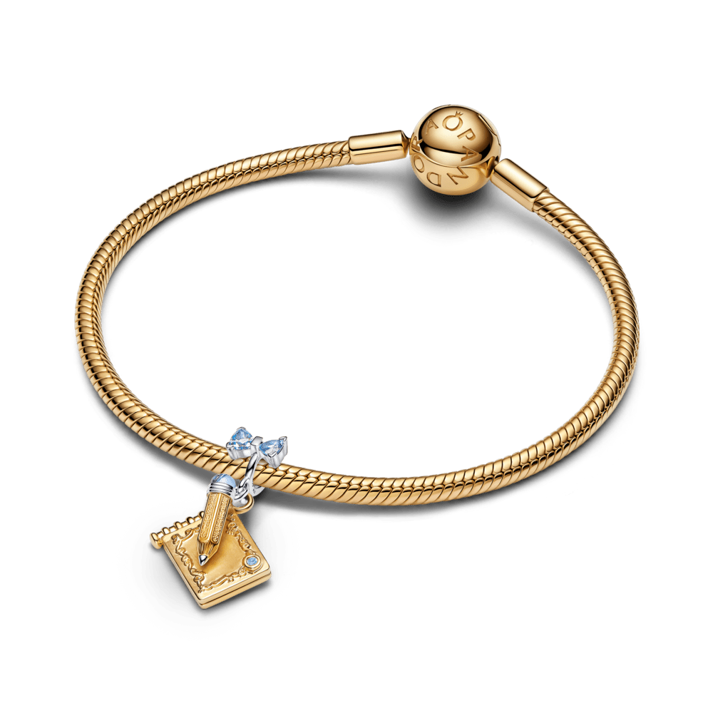 Bridgerton deju kartes un zīmuļa kulons