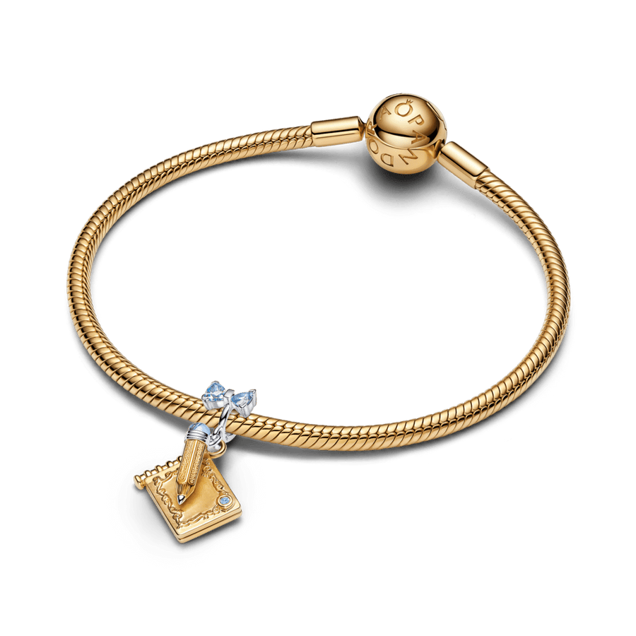 Bridgerton deju kartes un zīmuļa kulons