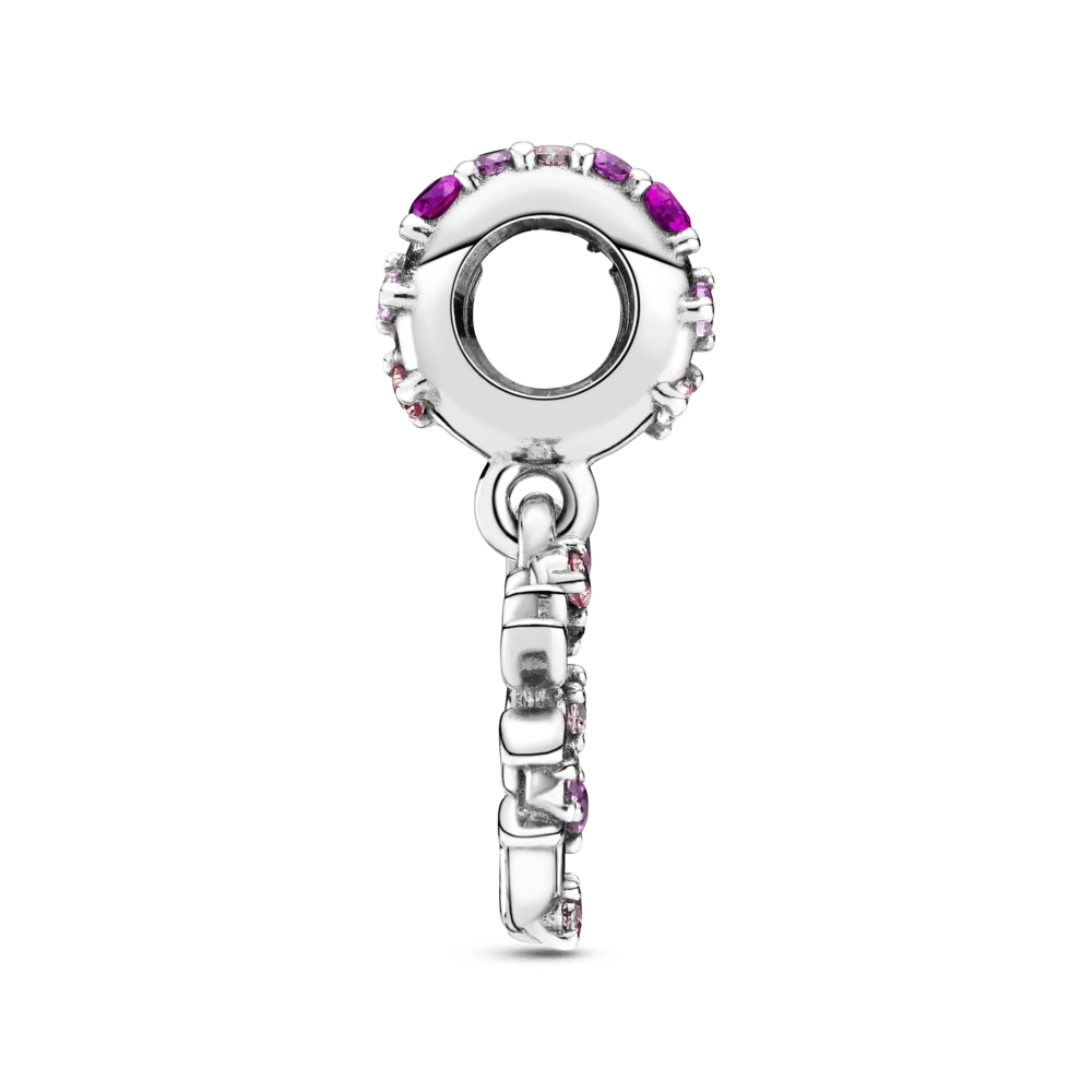 Mirdzošs piekarināmais ģimenes koka amulets rozā krāsā