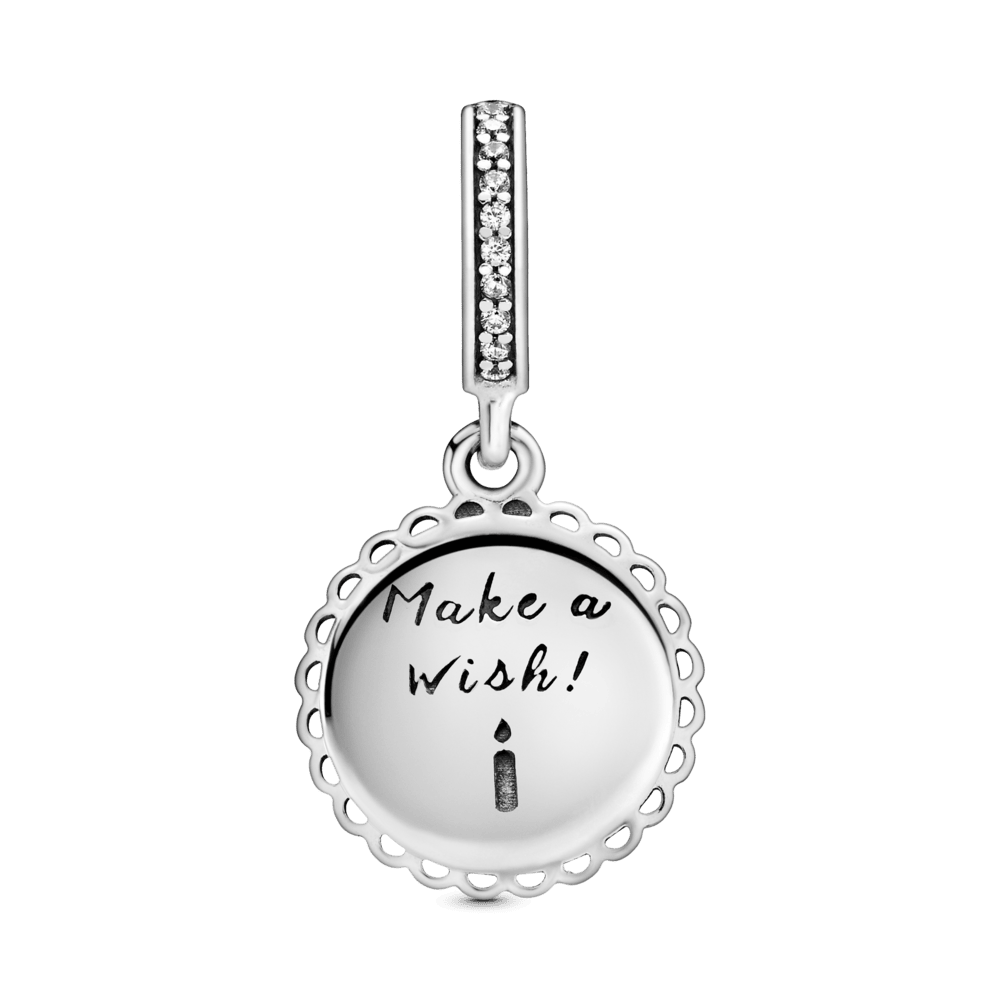 Piekarināms rozā dzimšanas dienas kūkas amulets