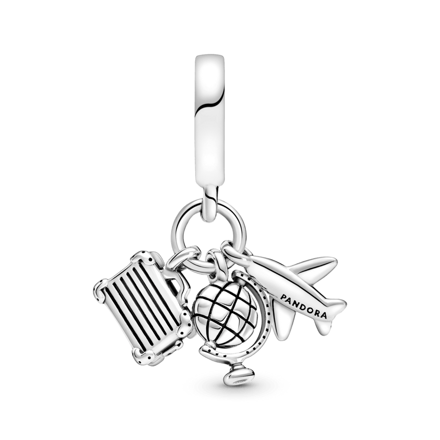 Piekarināmais lidmašīnas, globusa un čemodāna amulets
