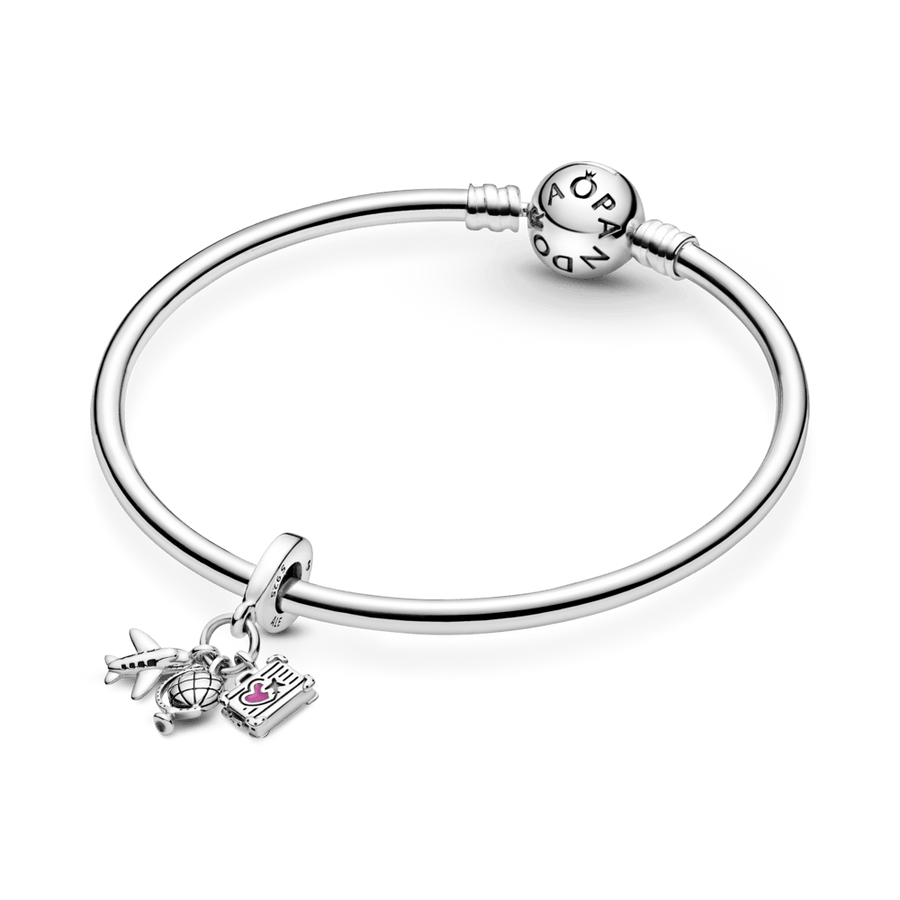 Piekarināmais lidmašīnas, globusa un čemodāna amulets