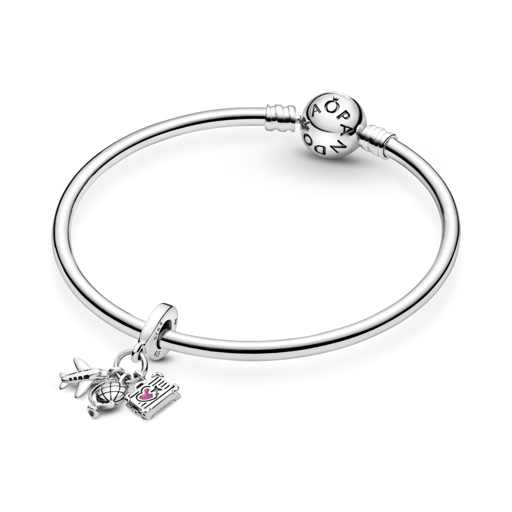 Piekarināmais lidmašīnas, globusa un čemodāna amulets