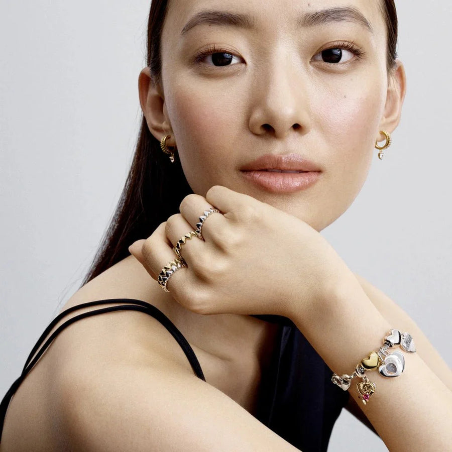 Nokareni sirds stīpiņu auskari