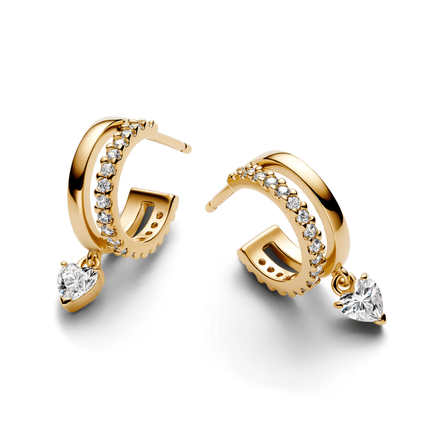 Nokareni sirds stīpiņu auskari