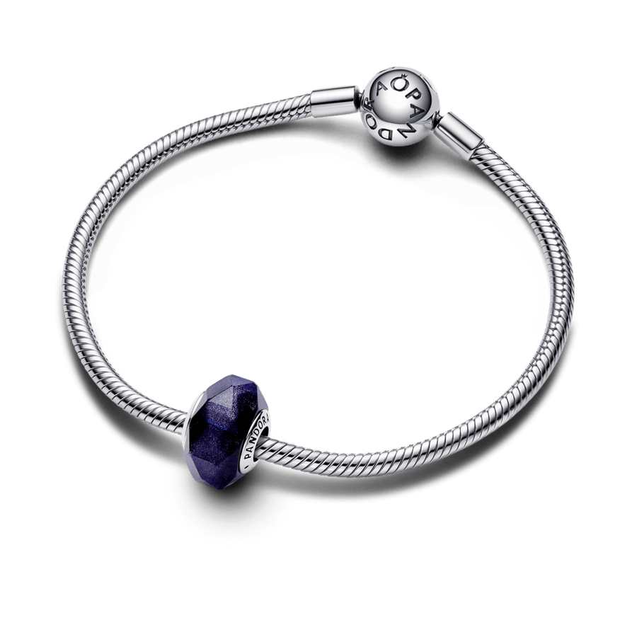 Šautņains, zils Murano stikla amulets