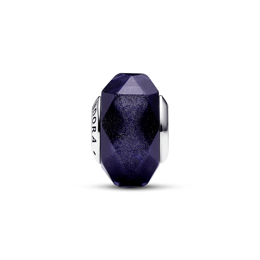 Šautņains, zils Murano stikla amulets
