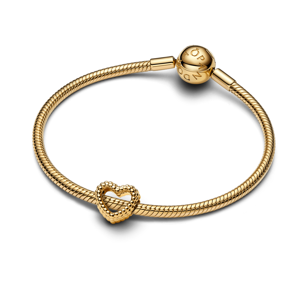 Pērļots atvērtās sirds amulets