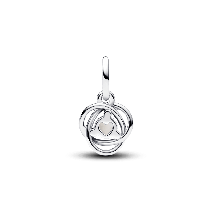 Balts mūžības apļa amulets