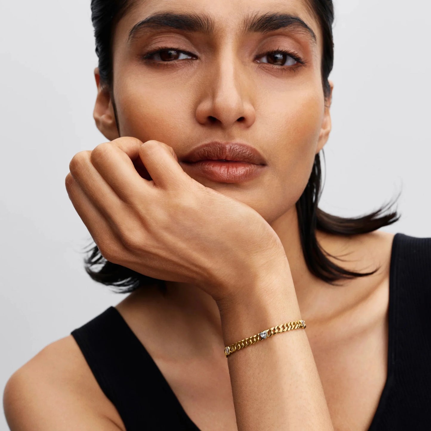 Kubas ķēdes sirds rokassprādze