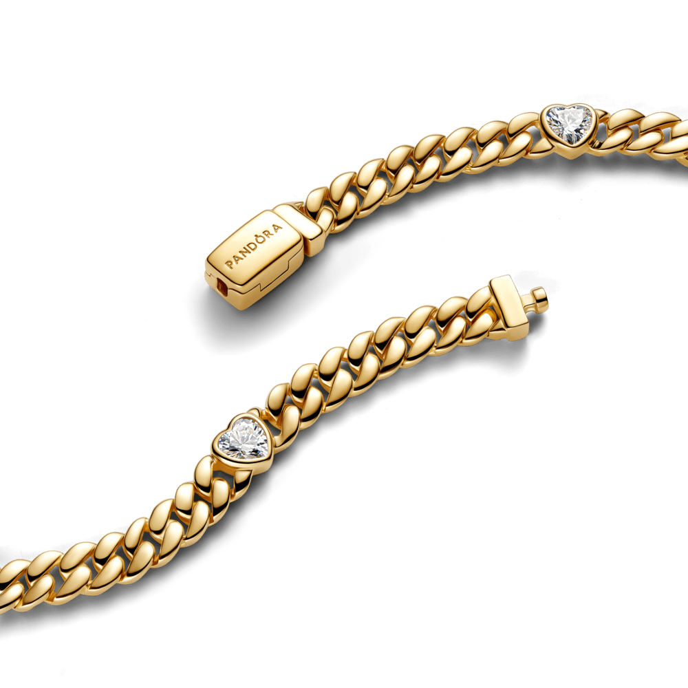 Kubas ķēdes sirds rokassprādze