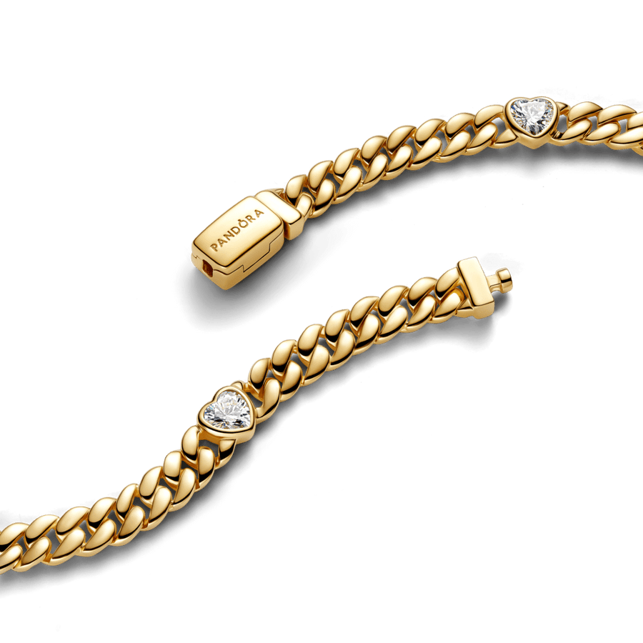 Kubas ķēdes sirds rokassprādze