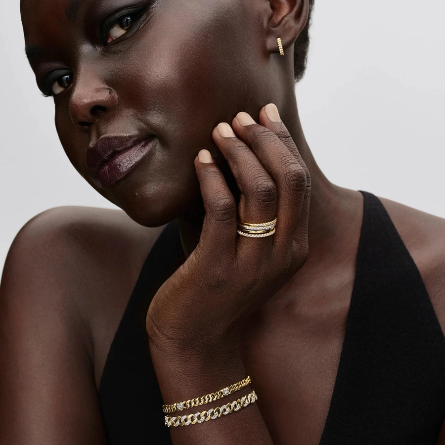 Kubas ķēdes sirds rokassprādze