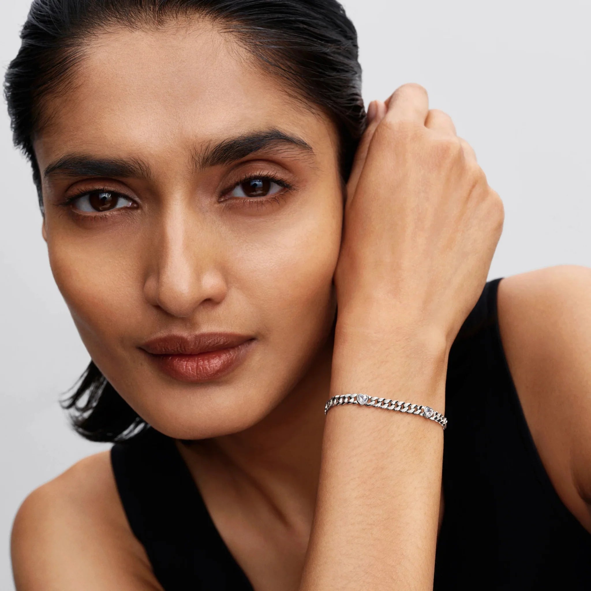 Kubas ķēdes sirds rokassprādze