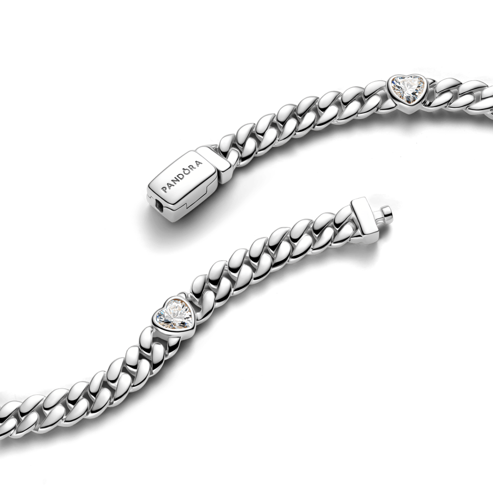 Kubas ķēdes sirds rokassprādze