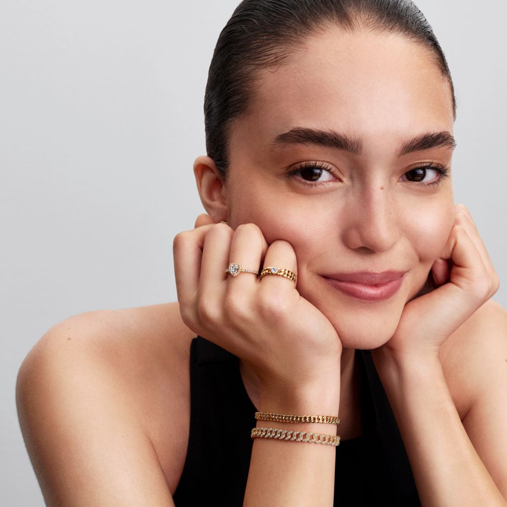 Sirds formas Kubas ķēdes gredzens