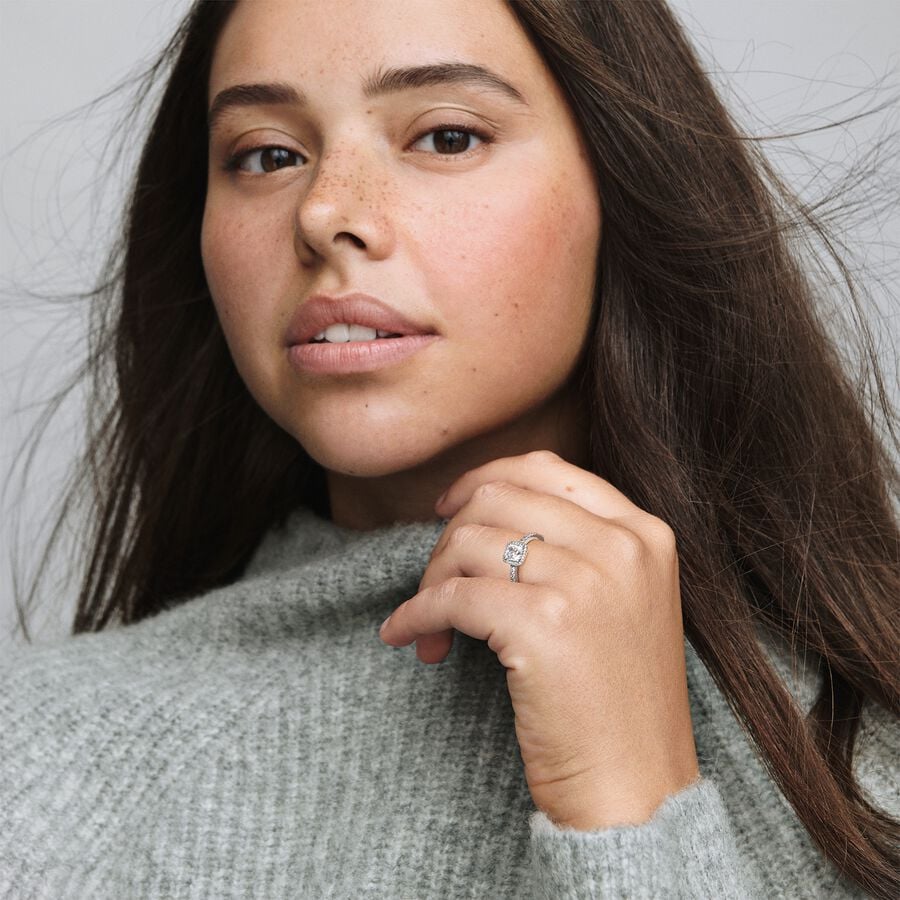 Mirdzošs kvadrātveida Halo gredzens