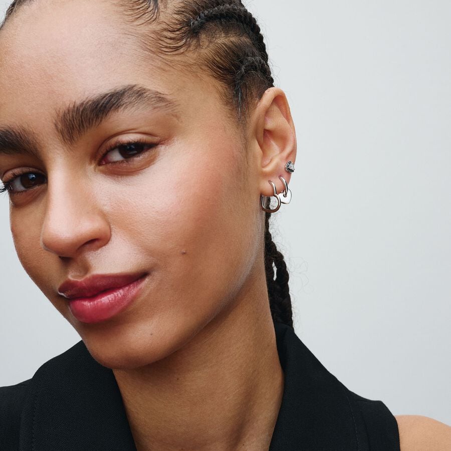 Sirds formas atvērtie stīpiņu auskari