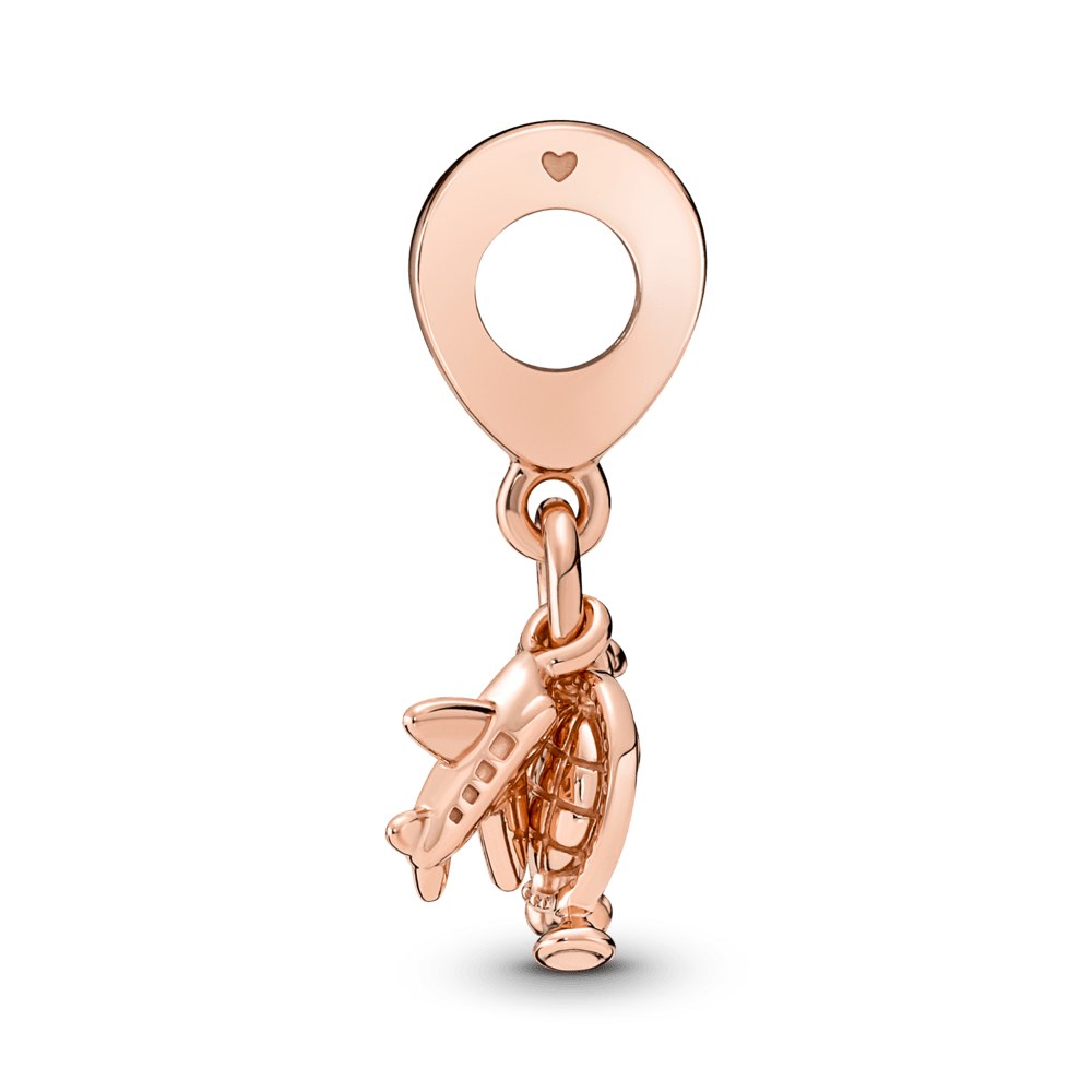 Piekarināmais trīskāršais lidmašīnas, globusa un čemodāna amulets