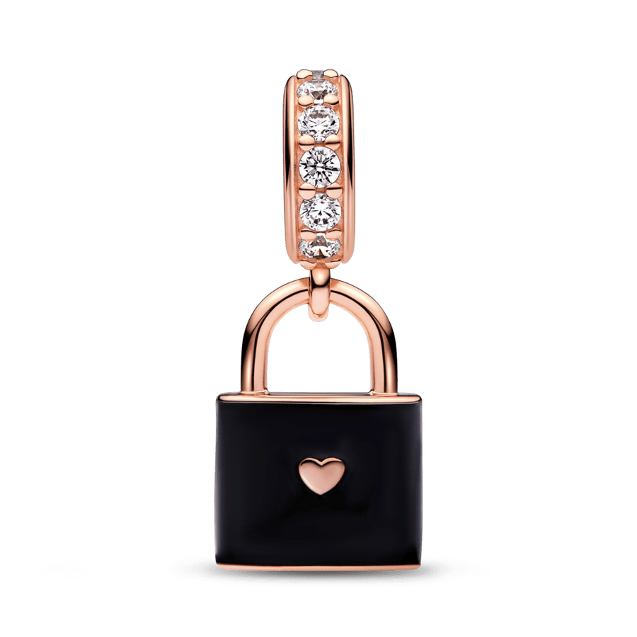 Piekarināmais rozā slēdzenes amulets