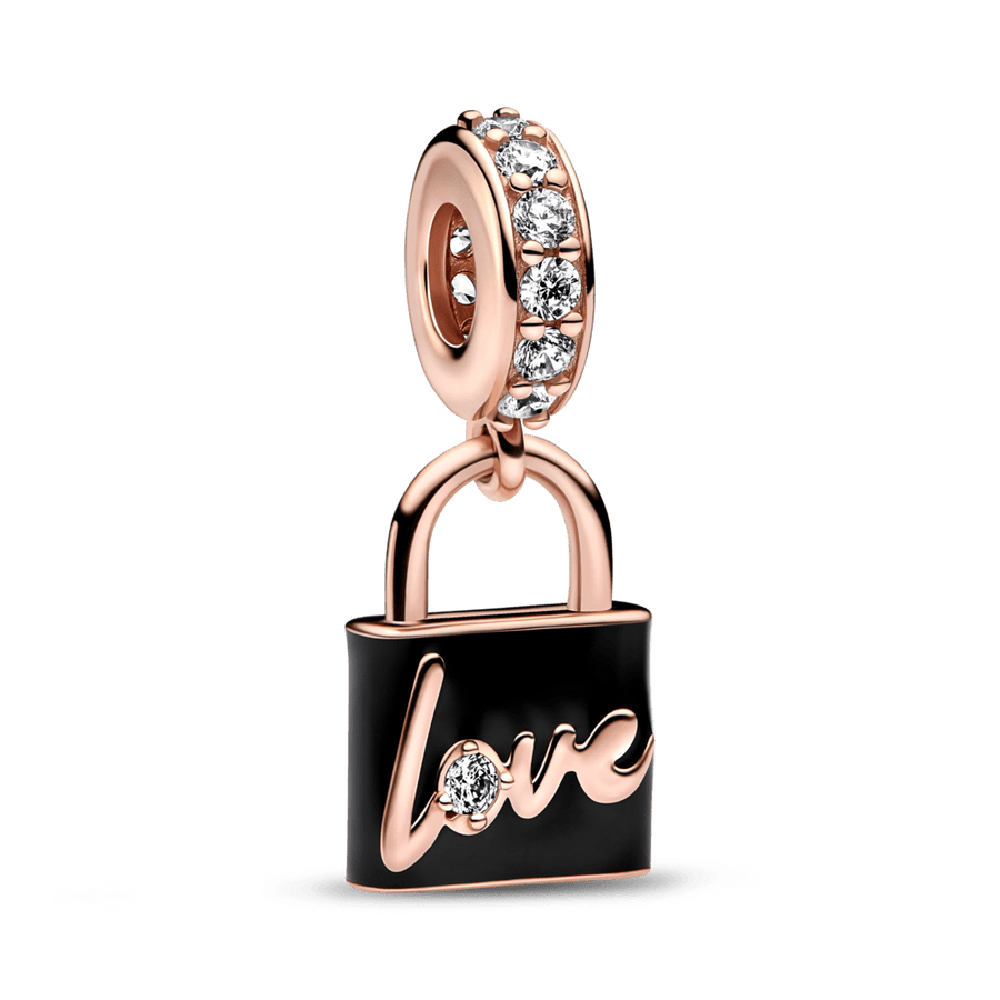 Piekarināmais rozā slēdzenes amulets