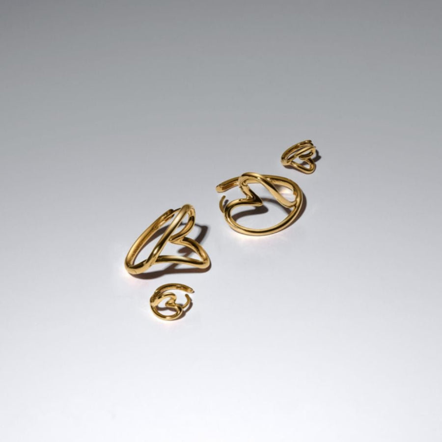 Organiski sirds formas mazie stīpiņu auskari