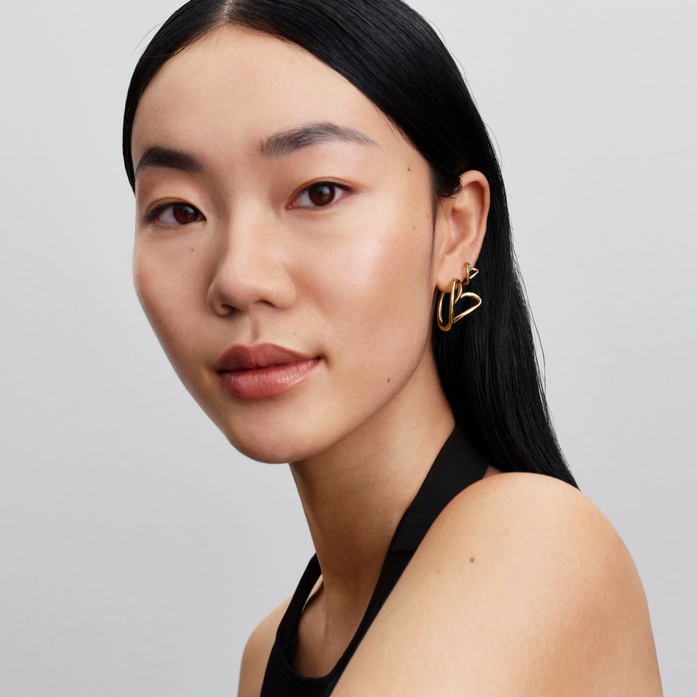 Organiski sirds formas mazie stīpiņu auskari