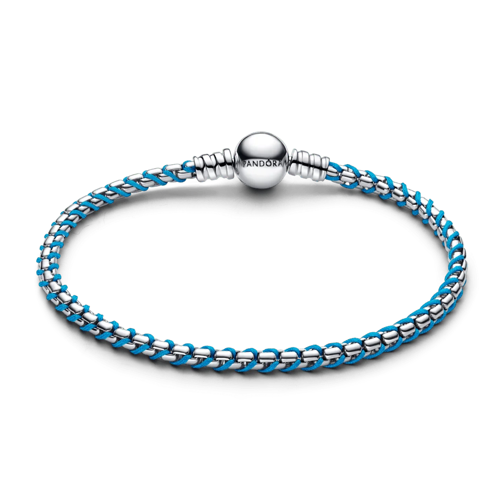 Zila čūskas raksta ķēdītes rokassprādze