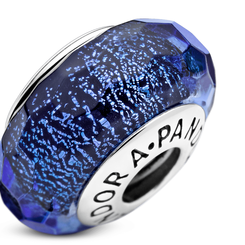 Zilais murano stikla amulets