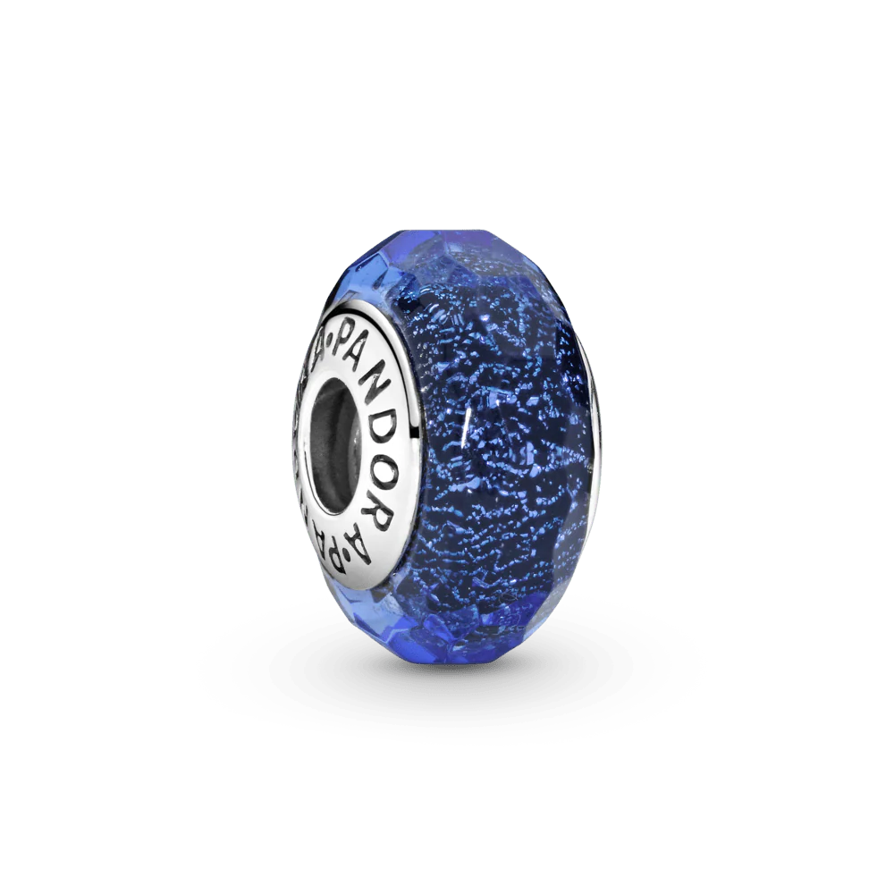 Zilais murano stikla amulets