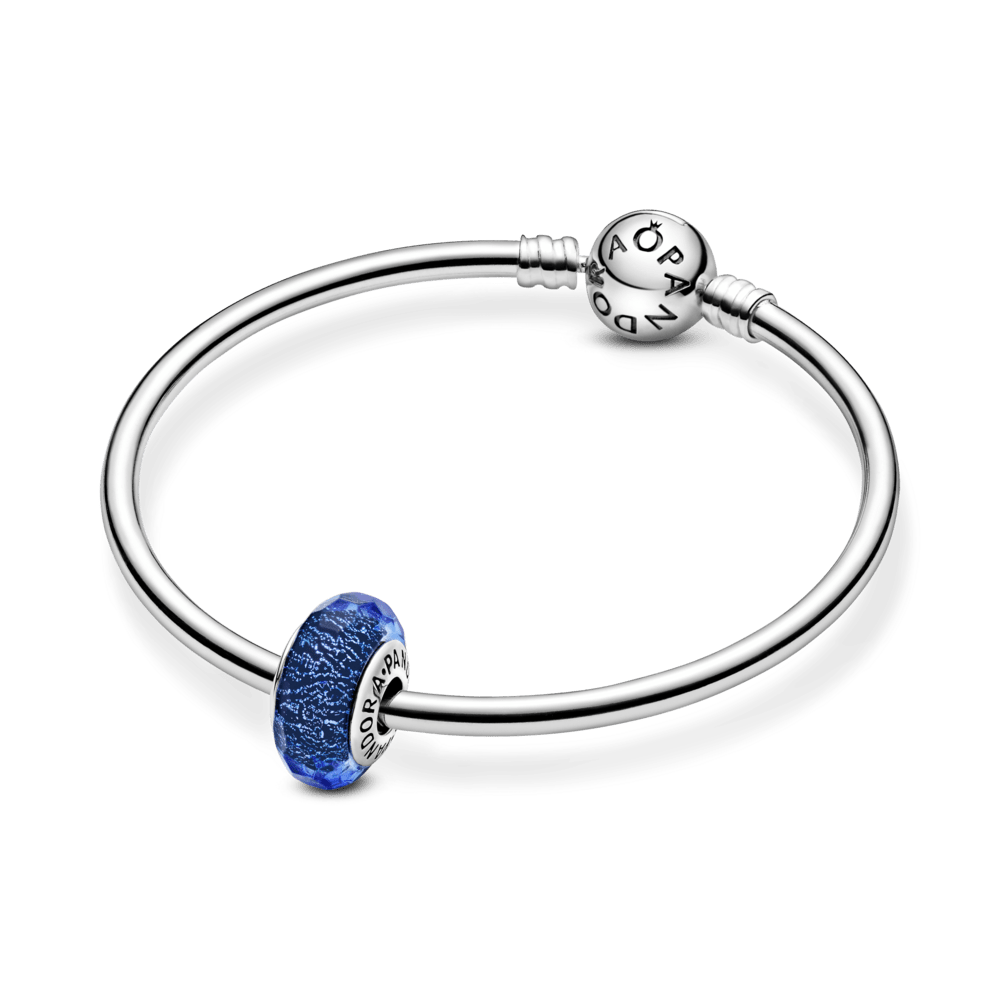 Zilais murano stikla amulets