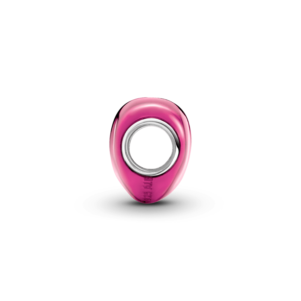 Metāliski rozā sirds formas amulets