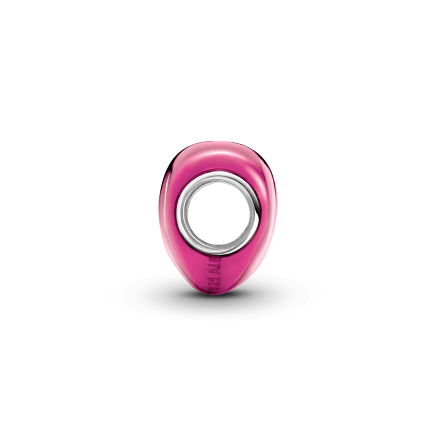 Metāliski rozā sirds formas amulets