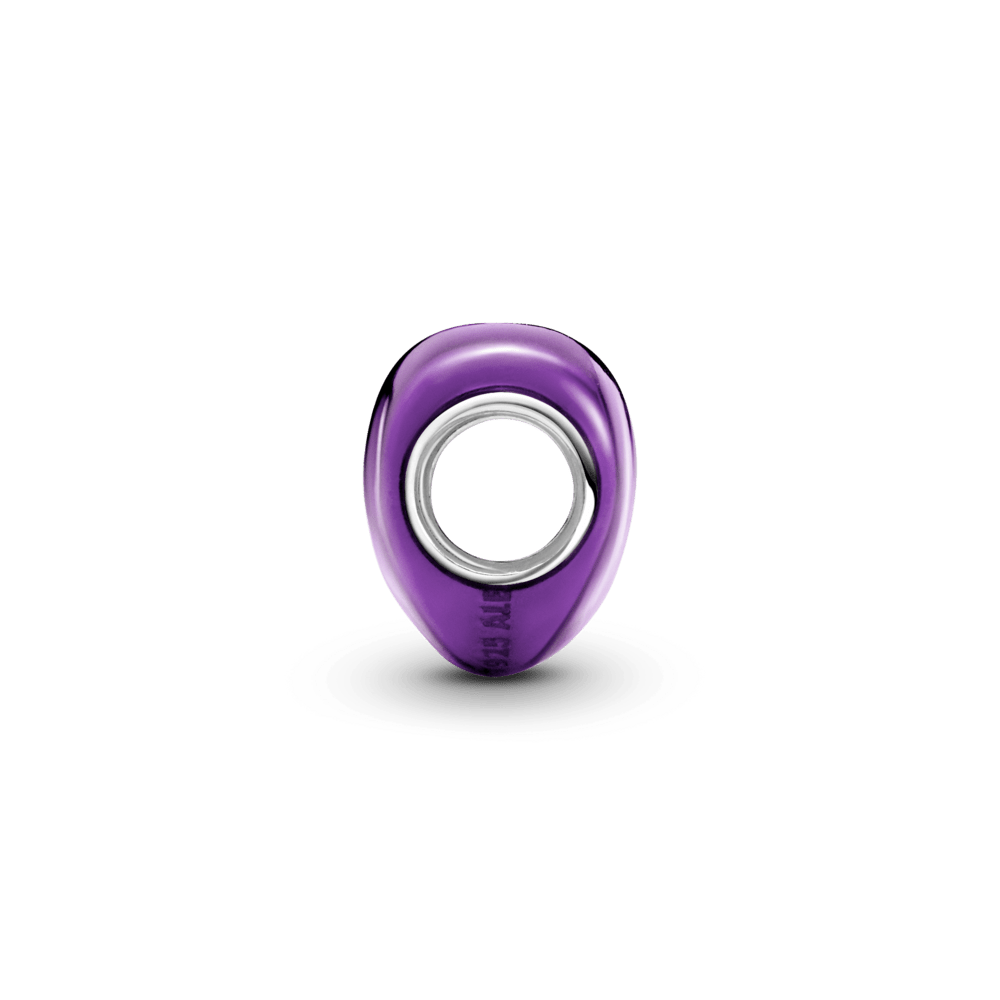 Metāliski violetais sirds formas amulets