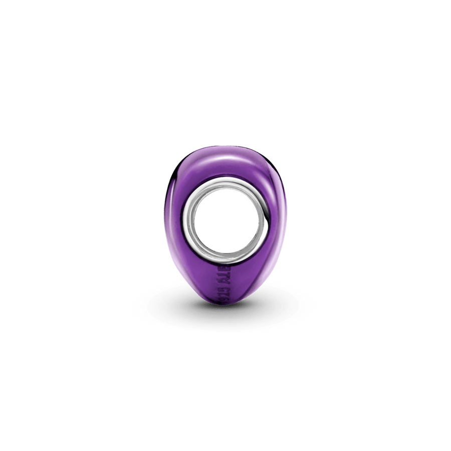 Metāliski violetais sirds formas amulets