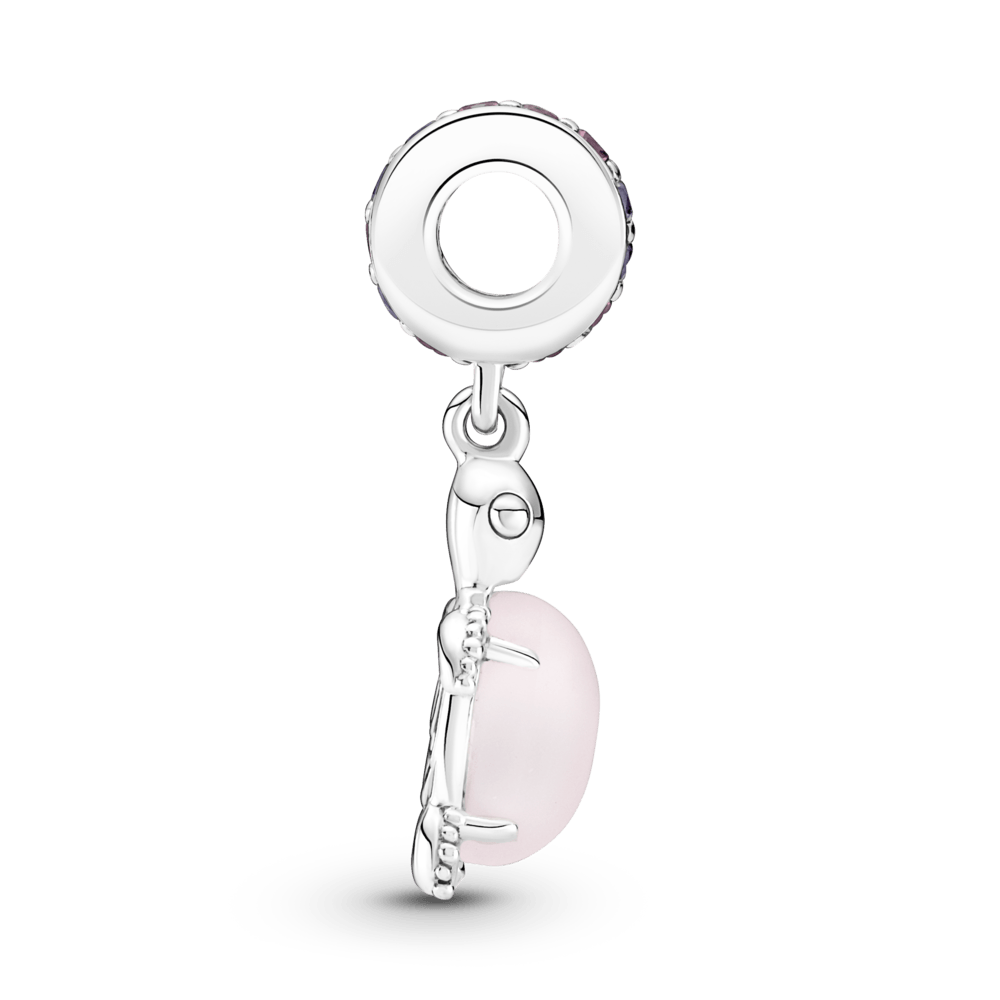 Piekarināmais Murano stikla amulets sārta jūras bruņurupuča formā