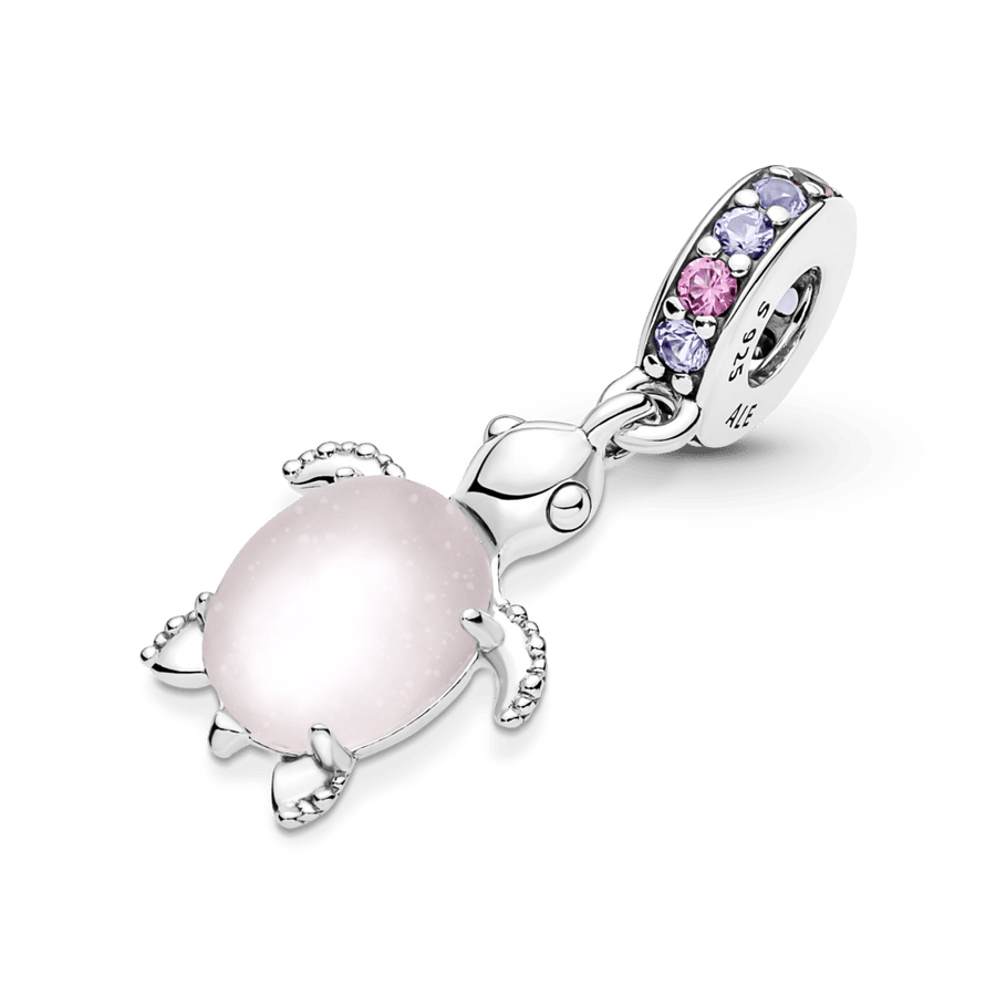 Piekarināmais Murano stikla amulets sārta jūras bruņurupuča formā